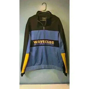 Pink Dolphin Blue Wave Club 1/4 Zip Up Jacket Graphic Men’s XL